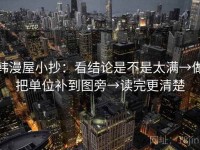 韩漫屋小抄：看结论是不是太满→做把单位补到图旁→读完更清楚