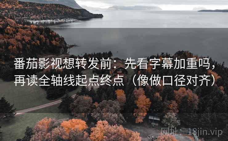 番茄影视想转发前：先看字幕加重吗，再读全轴线起点终点（像做口径对齐）